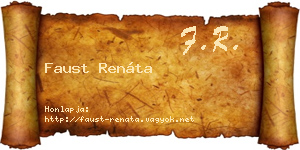 Faust Renáta névjegykártya