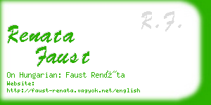 renata faust business card